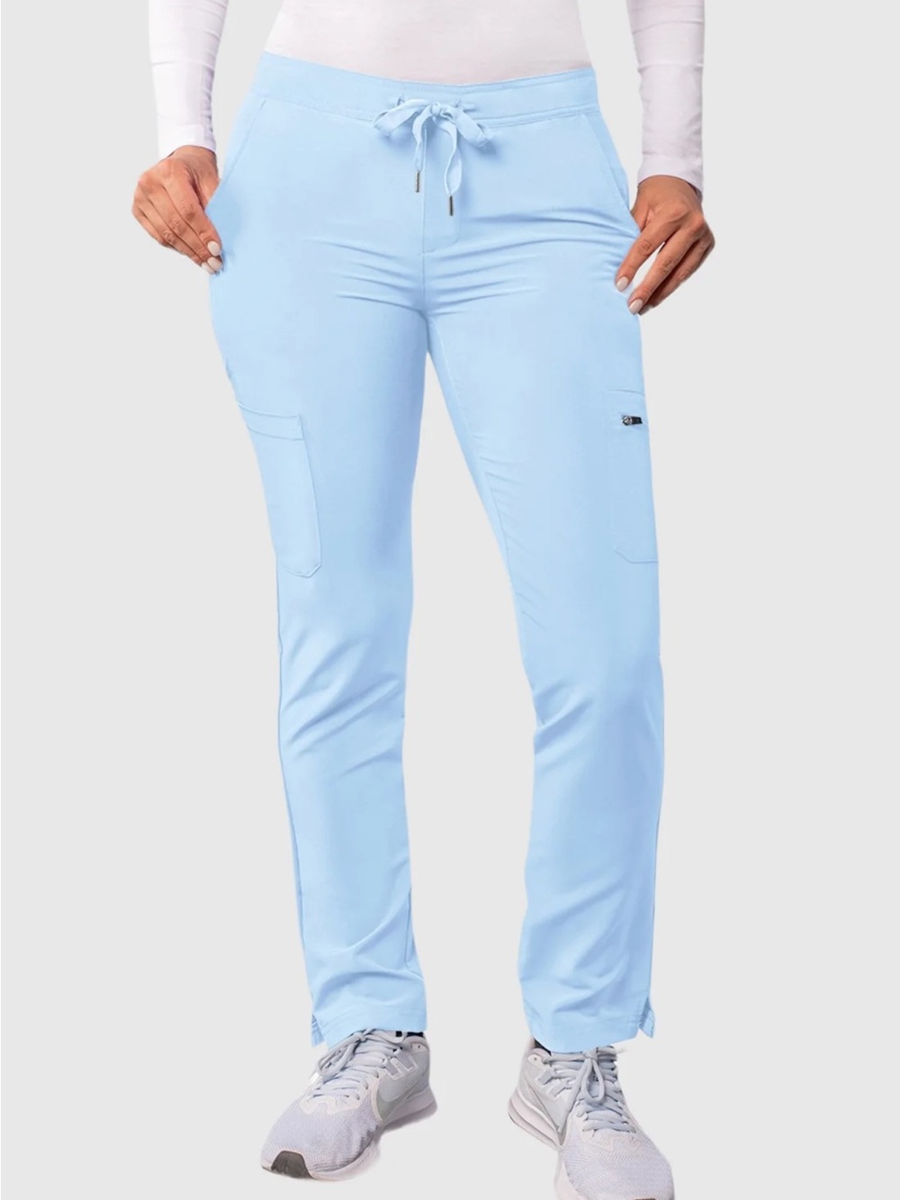 NWT Adar Addition Contemporary Fit Cargo Scrub Pants Sky Blue Size Medium Tall